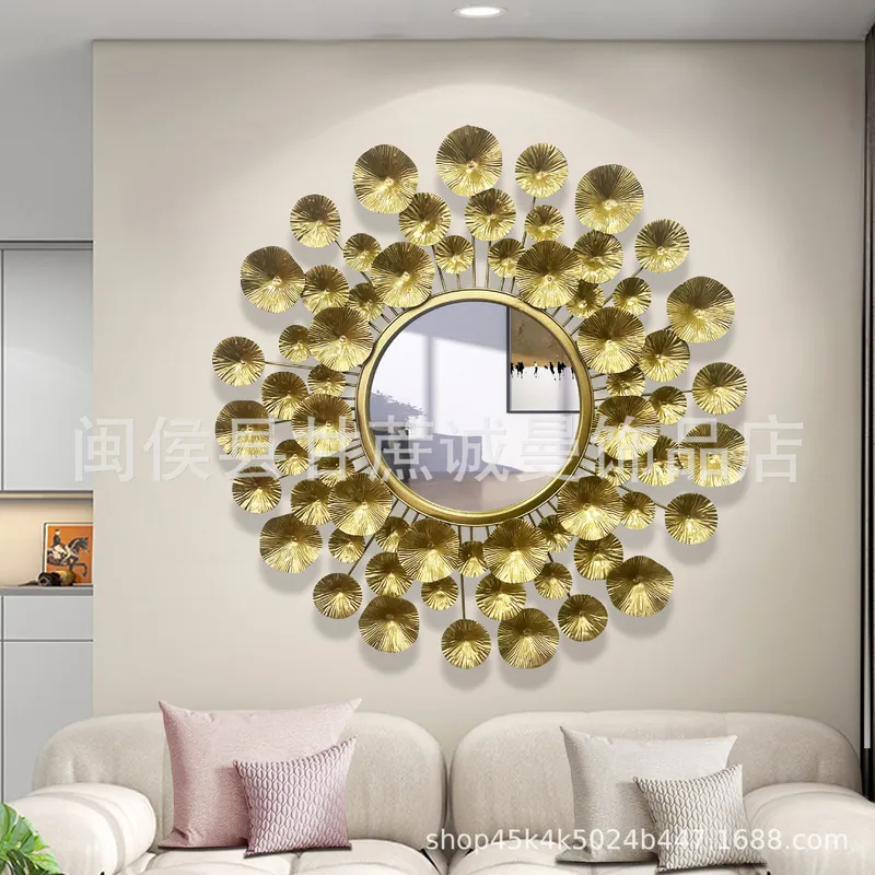 Interior Design Luxury Living Room - Specchio Decorativo da Parete in Metallo