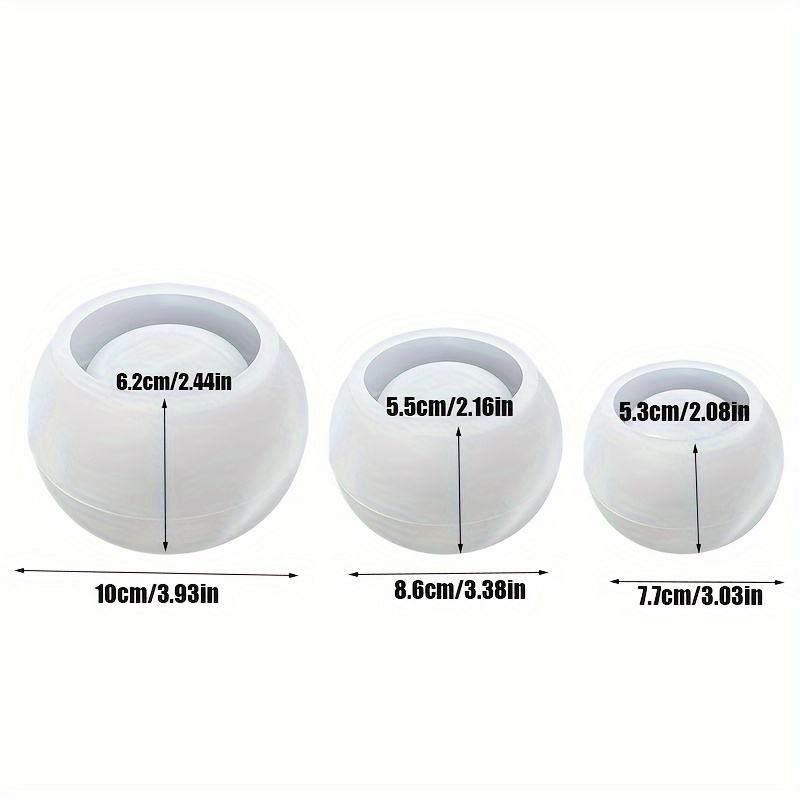 Ceramic Candle Vessel - Set di 3 Stampi in Silicone