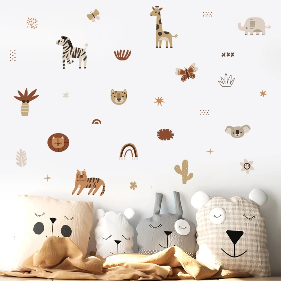 Interior Design Quotes - Cartoon Africa Animali Elefante Zebra Cactus