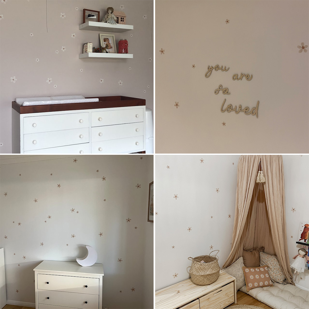 Boho Solid Colored Flowers Nur - Interior Design Quotes recensione e prezzo
