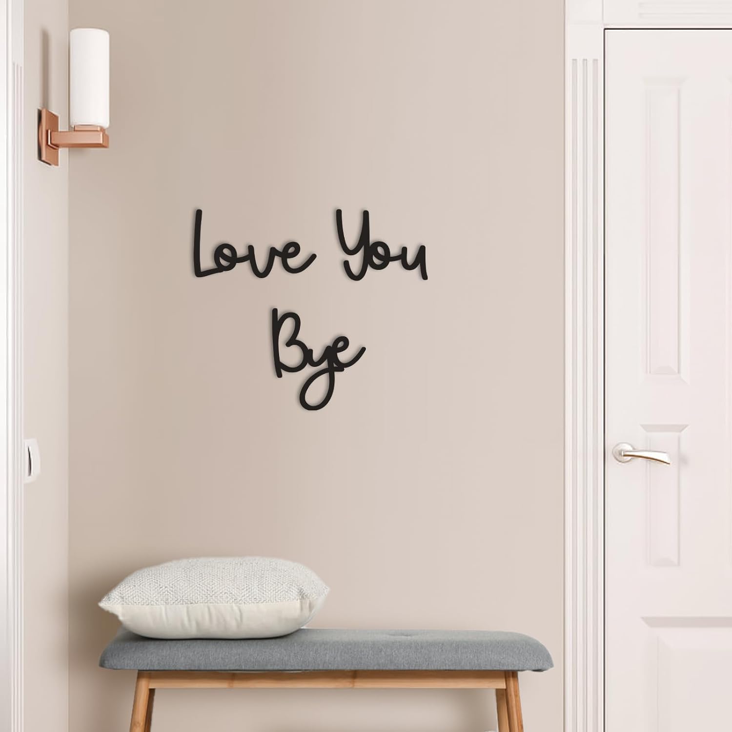 Love You Bye Targa in legno De - Interior Design Quotes recensione e prezzo