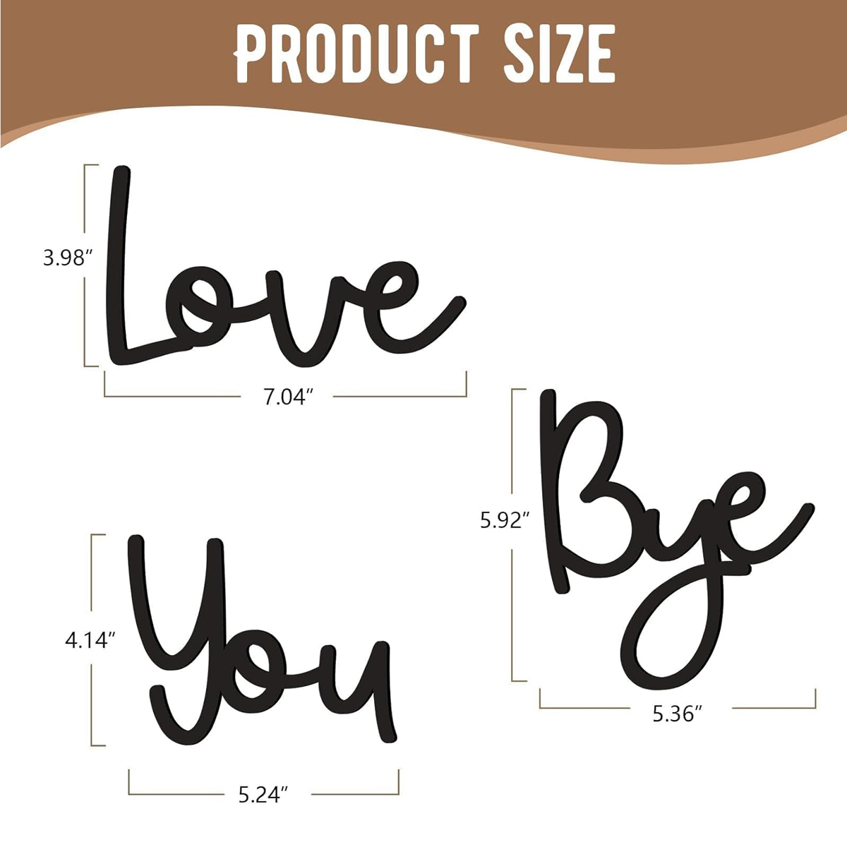 Love You Bye Targa in legno De - Interior Design Quotes recensione e prezzo